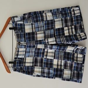 Arrow Madras Patchwork Casual Bermuda Shorts Size 34‎